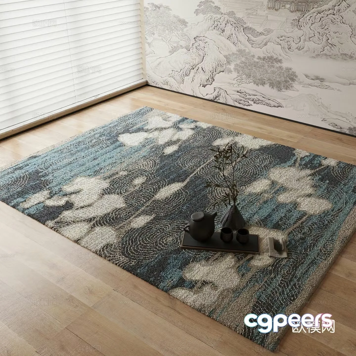 New Chinese carpet 3D model