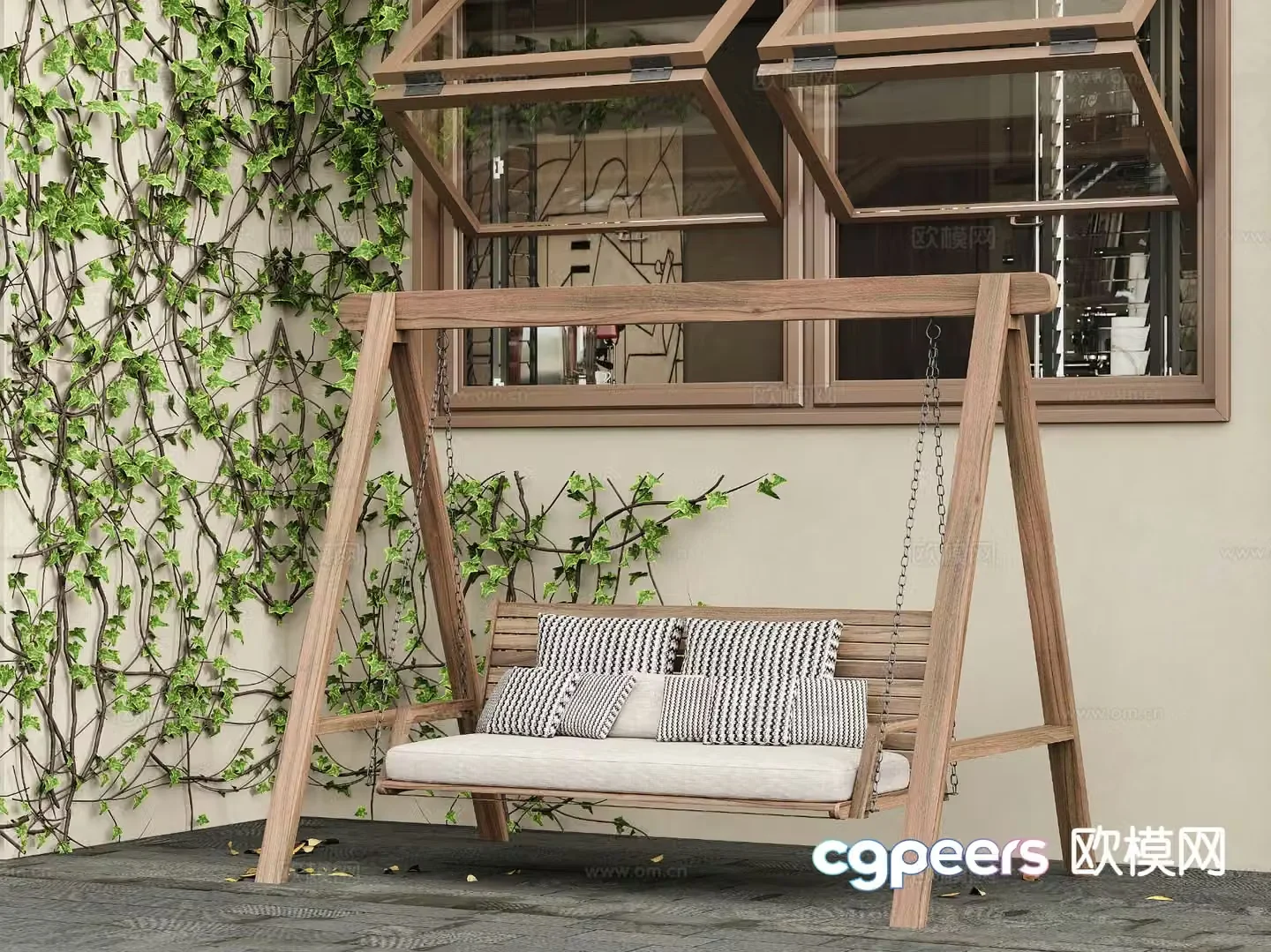 Modern outdoor chair hanging chair swing chair 3d model