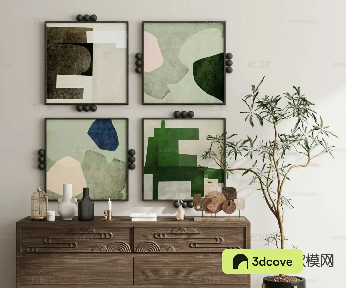Medieval style hanging painting decorative painting geometric painting combination painting