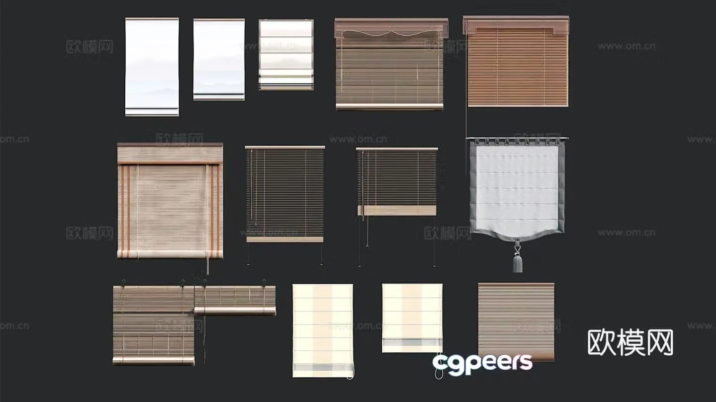 Louver blinds 3d model