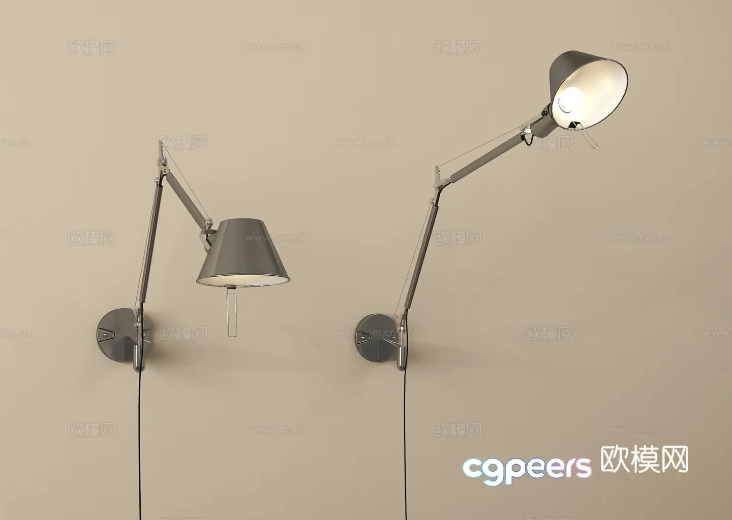 Modern Adjustable Lamps 3D Model – 12711 – VRAY Render