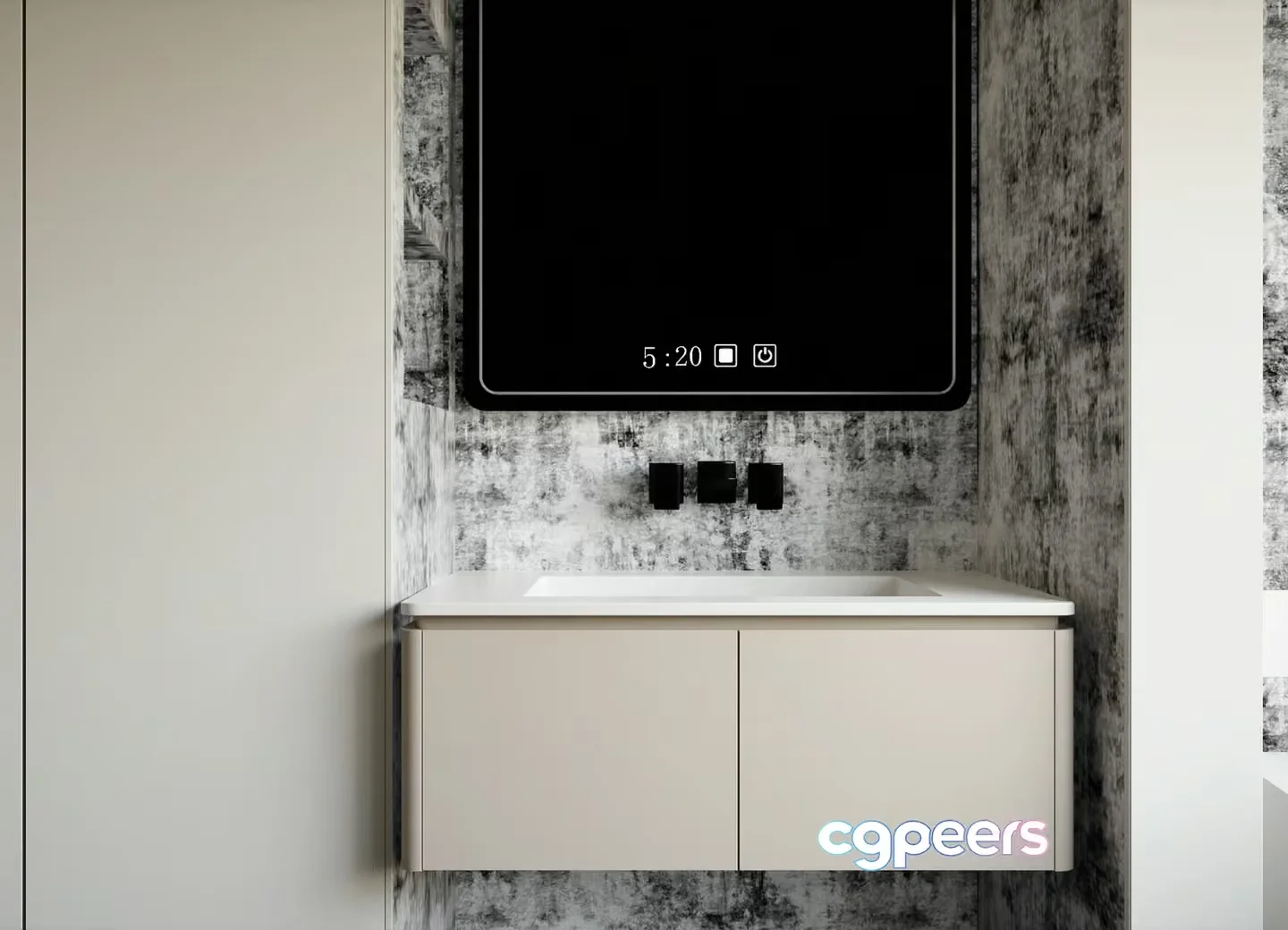 Modern Bathroom Vanity 3D Model – 11272 – VRAY Render