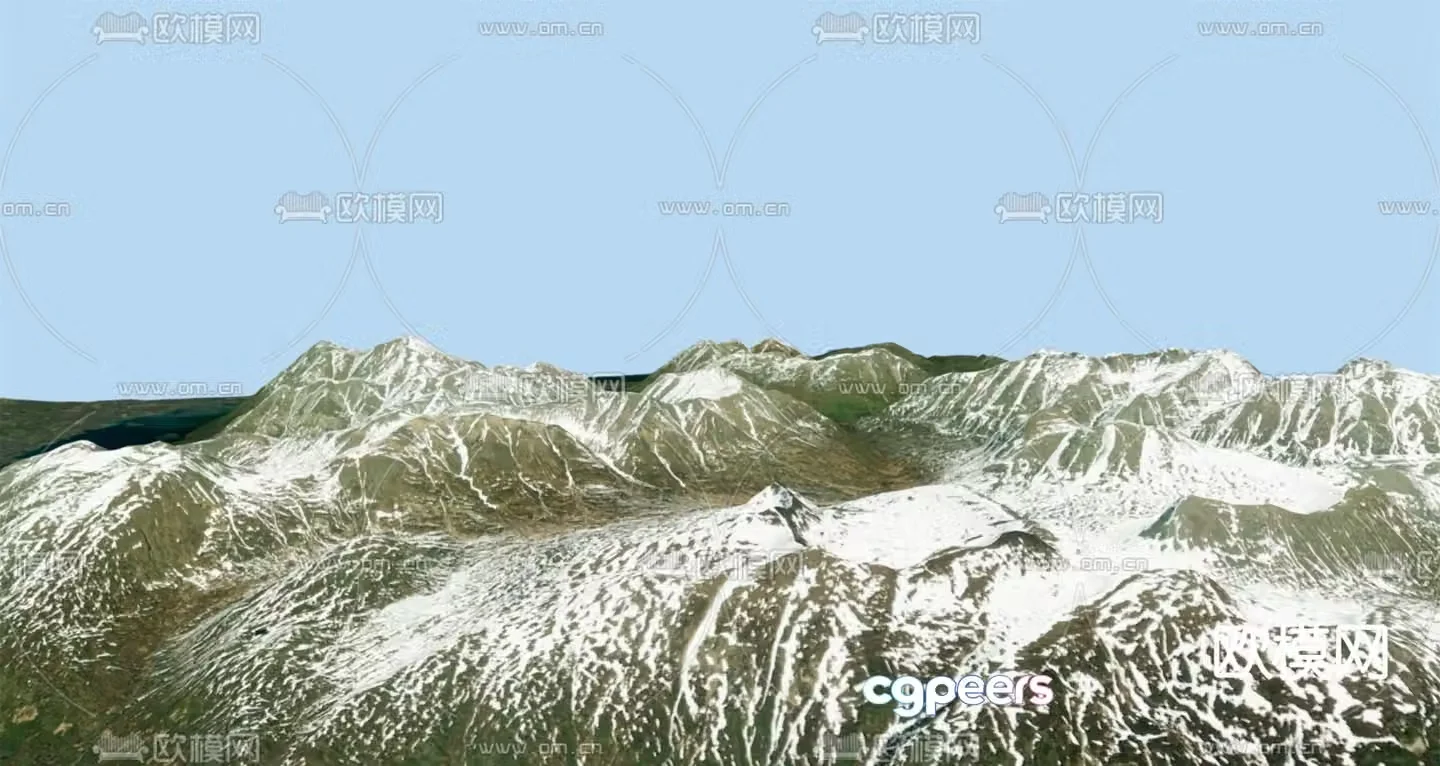 Glacier Mountains Mountain Terrain 3d model
