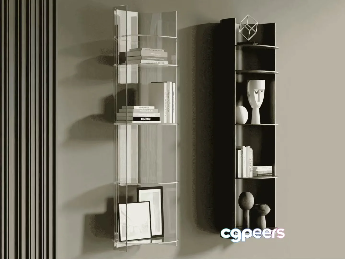 Modern Wall Shelves 3D Model – 15631 – VRAY Render