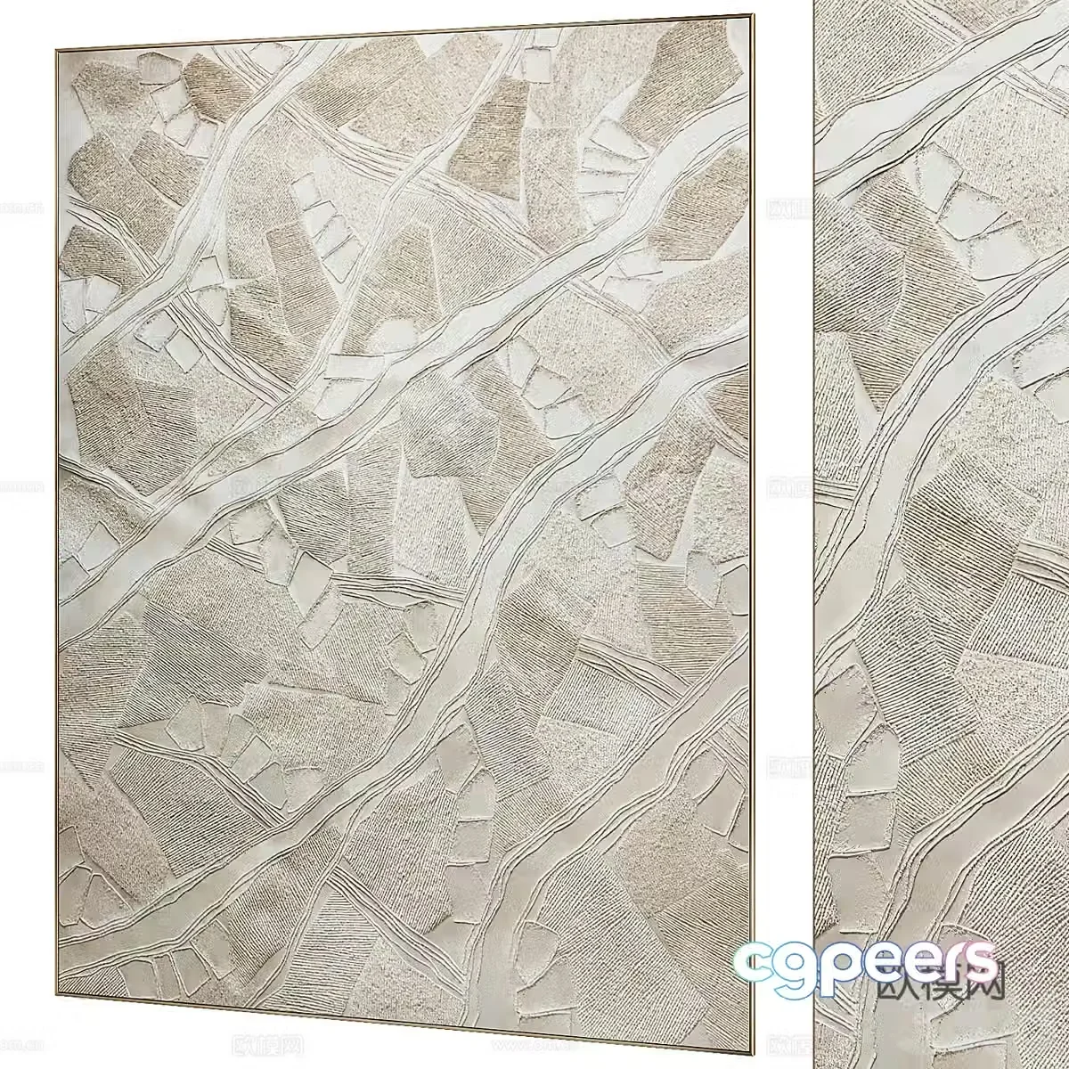 Modern Antonin Anzil Bas-relief art hanging painting 3d model