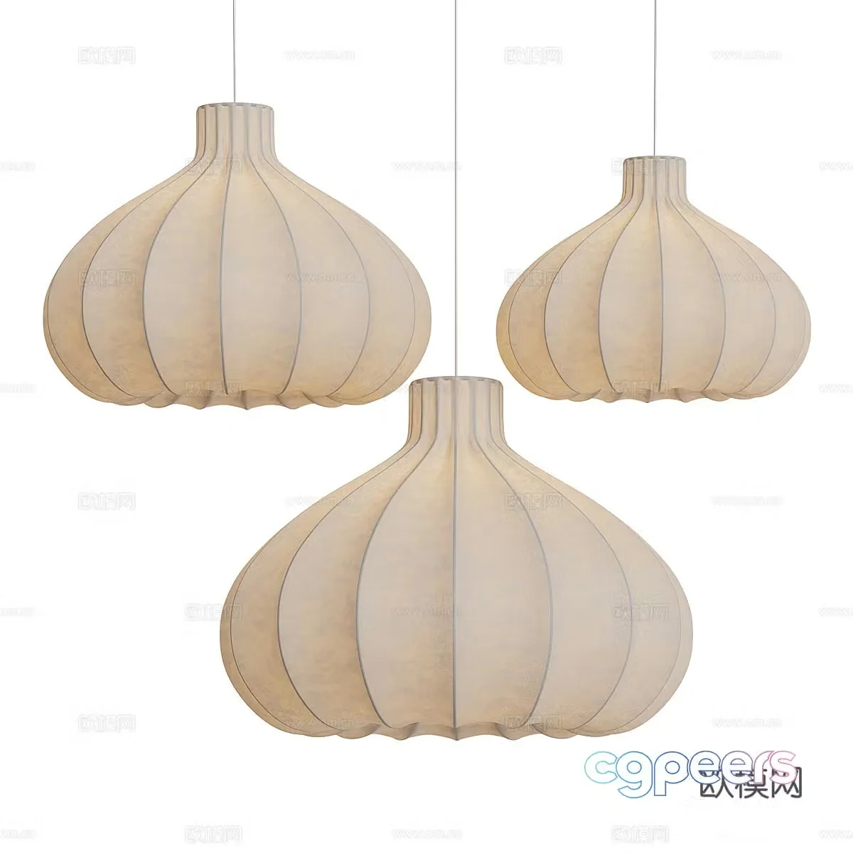 Japanese chandelier 3d model
