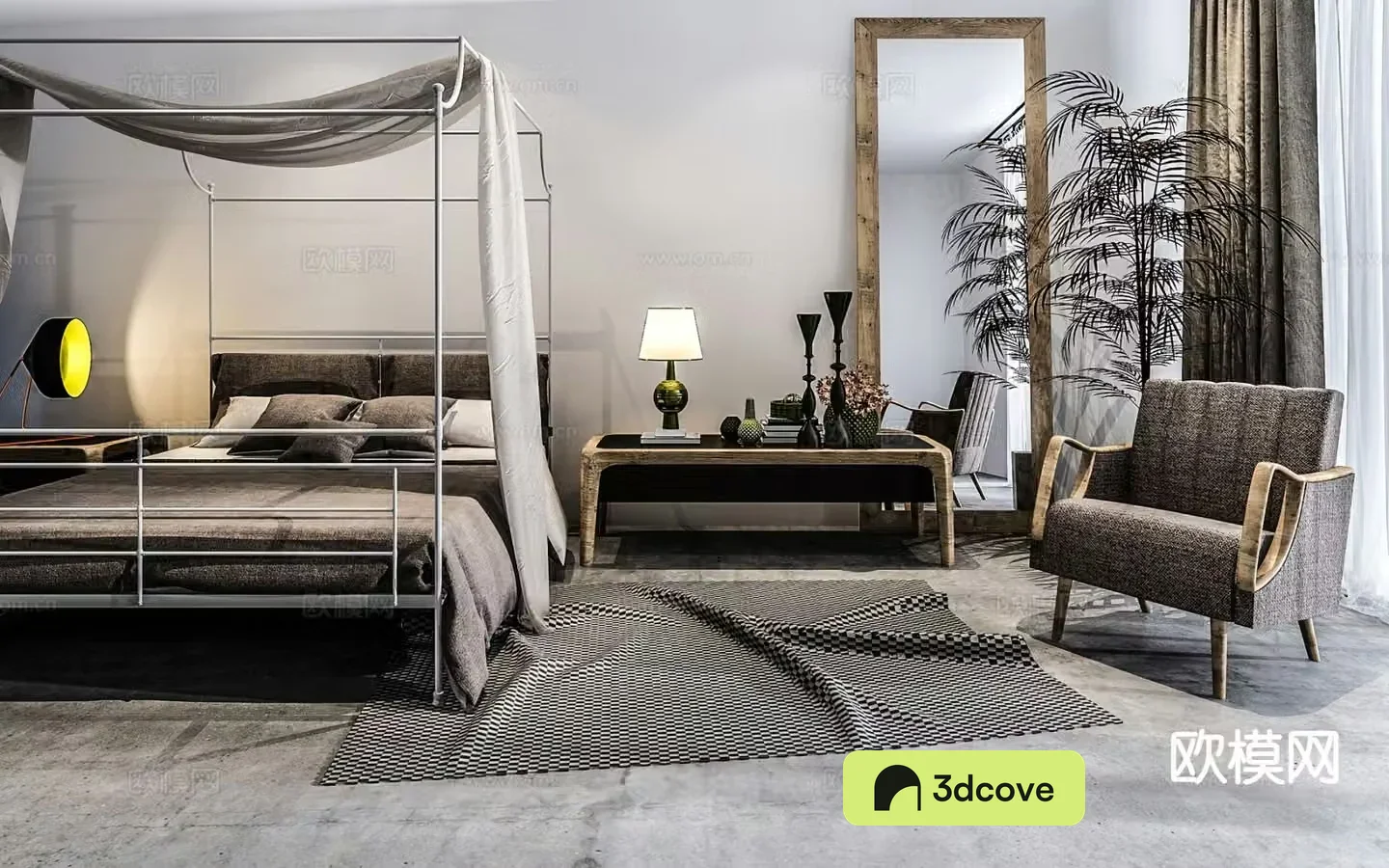 Modern double bed