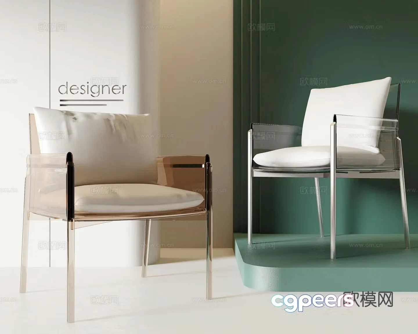 Minotti modern single chair 3d model