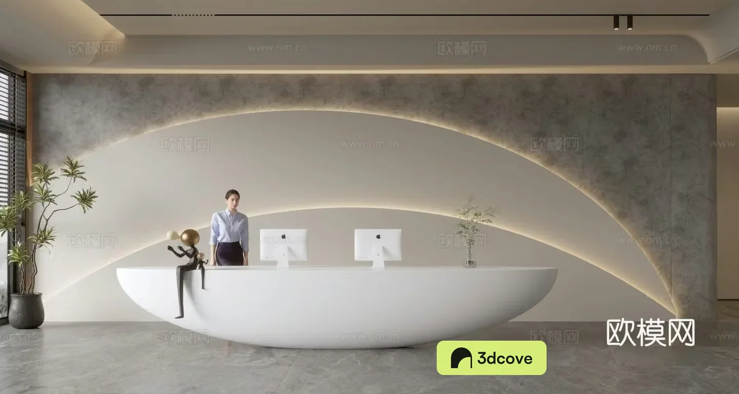 Modern company front desk reception area bar reception desk service desk company front desk background