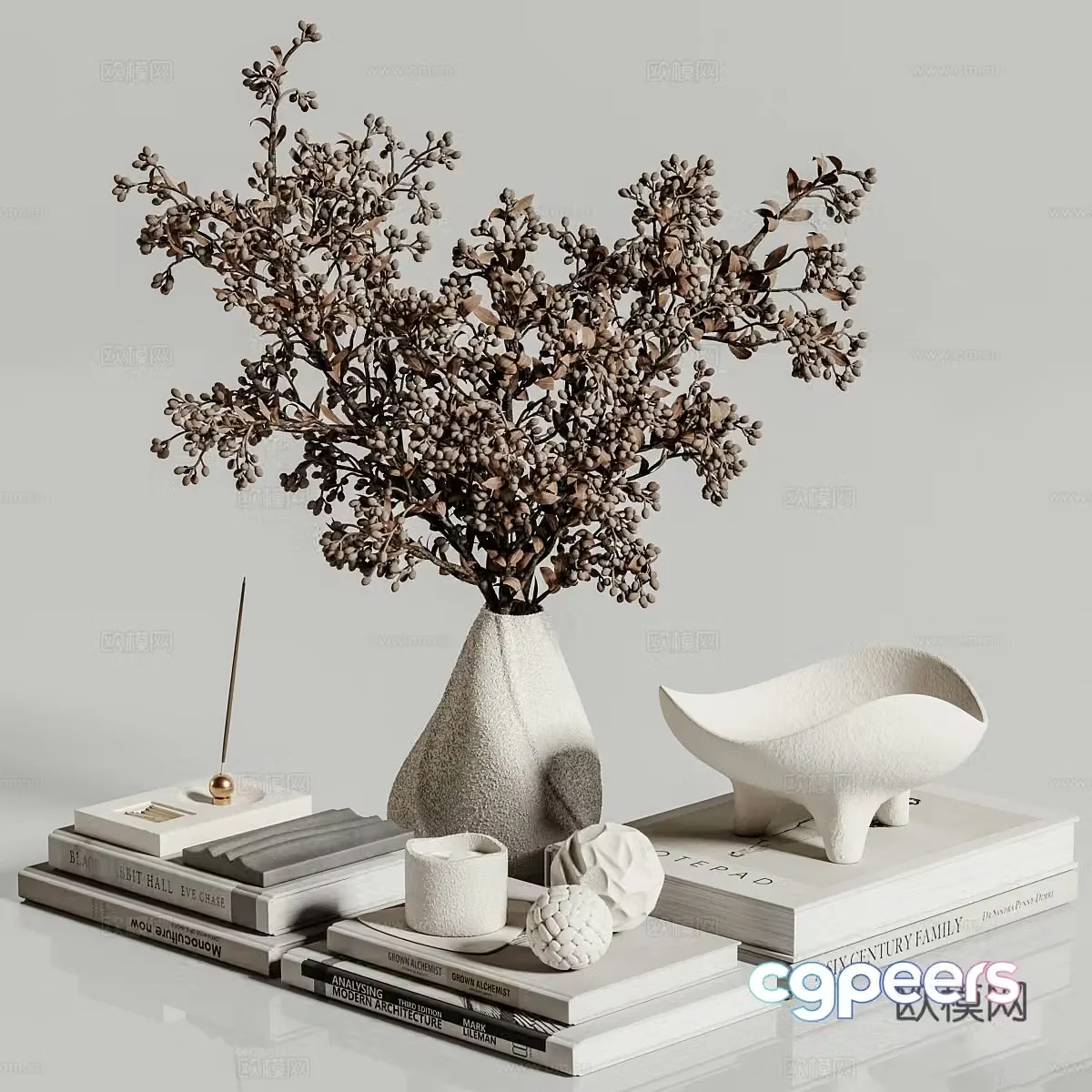 New Chinese style Wasabi ornament combination 3D model