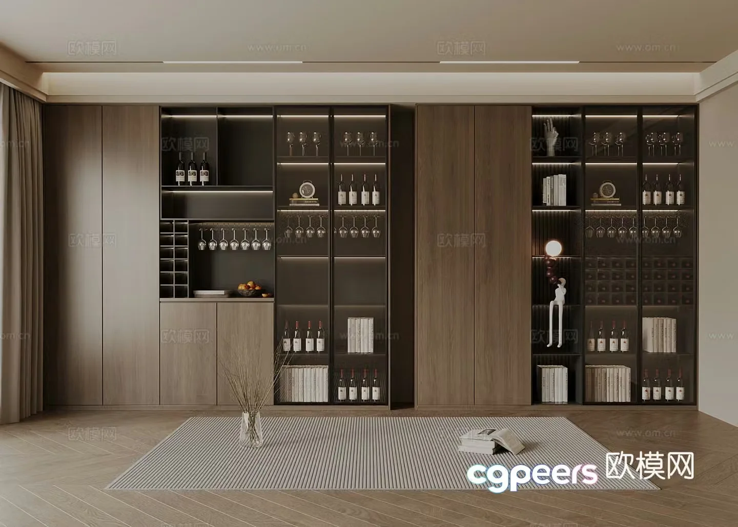 Modern Italian wine cabinet 3D model