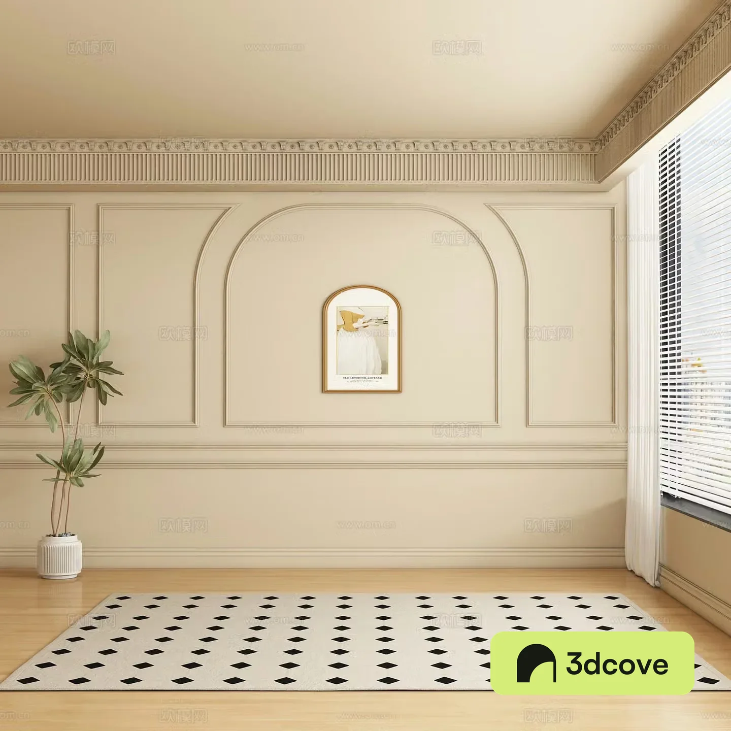 French sofa background wall