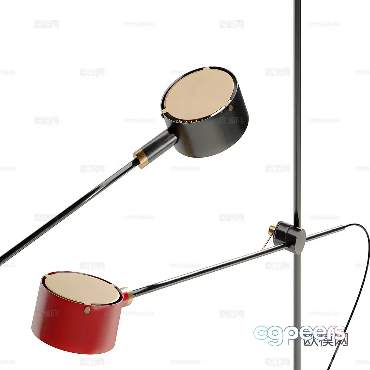 Modern Italian minimalist Oluce GO floor lamp 3d model