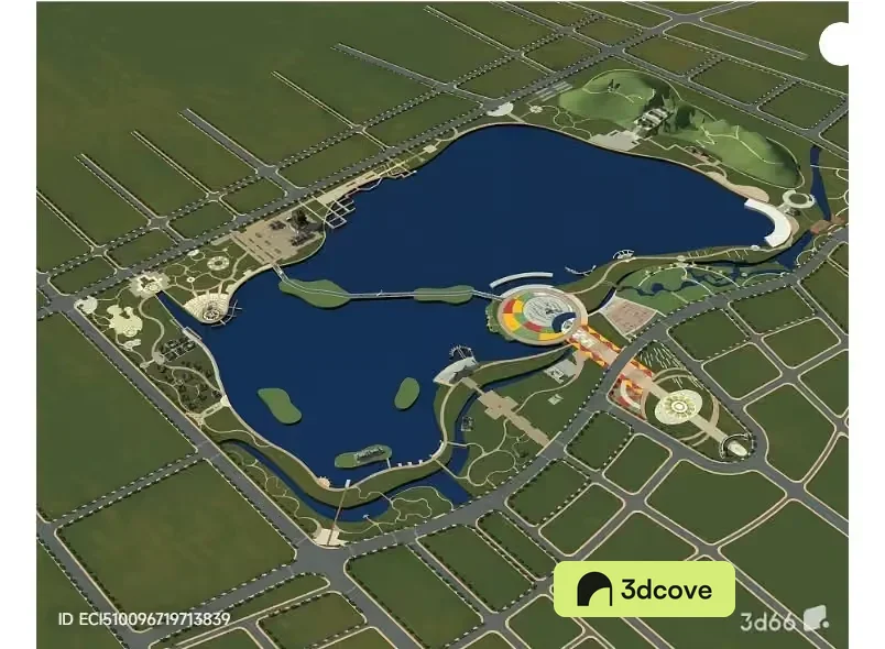 Aerial View Of A Large Park Or Recreational Area