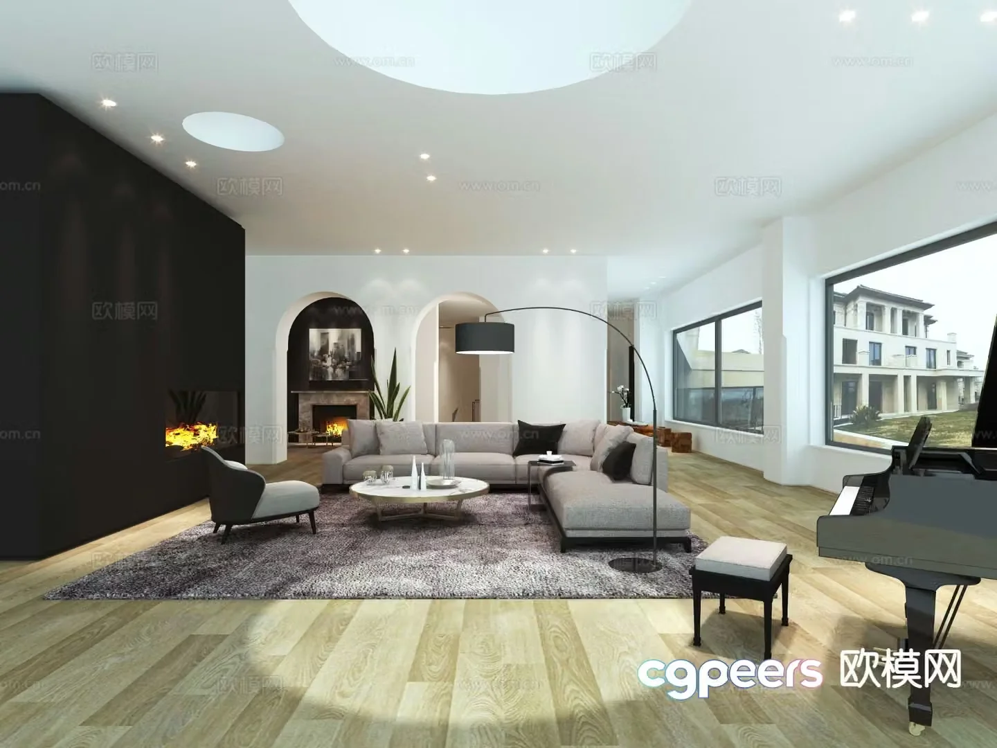 Modern living room 3d model