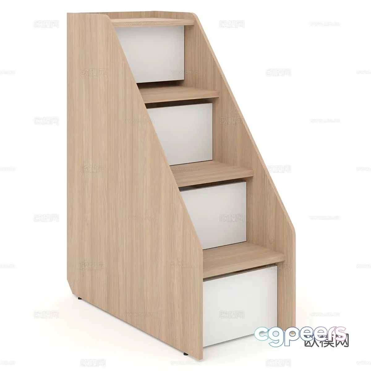Chest of drawers stairs 3d model