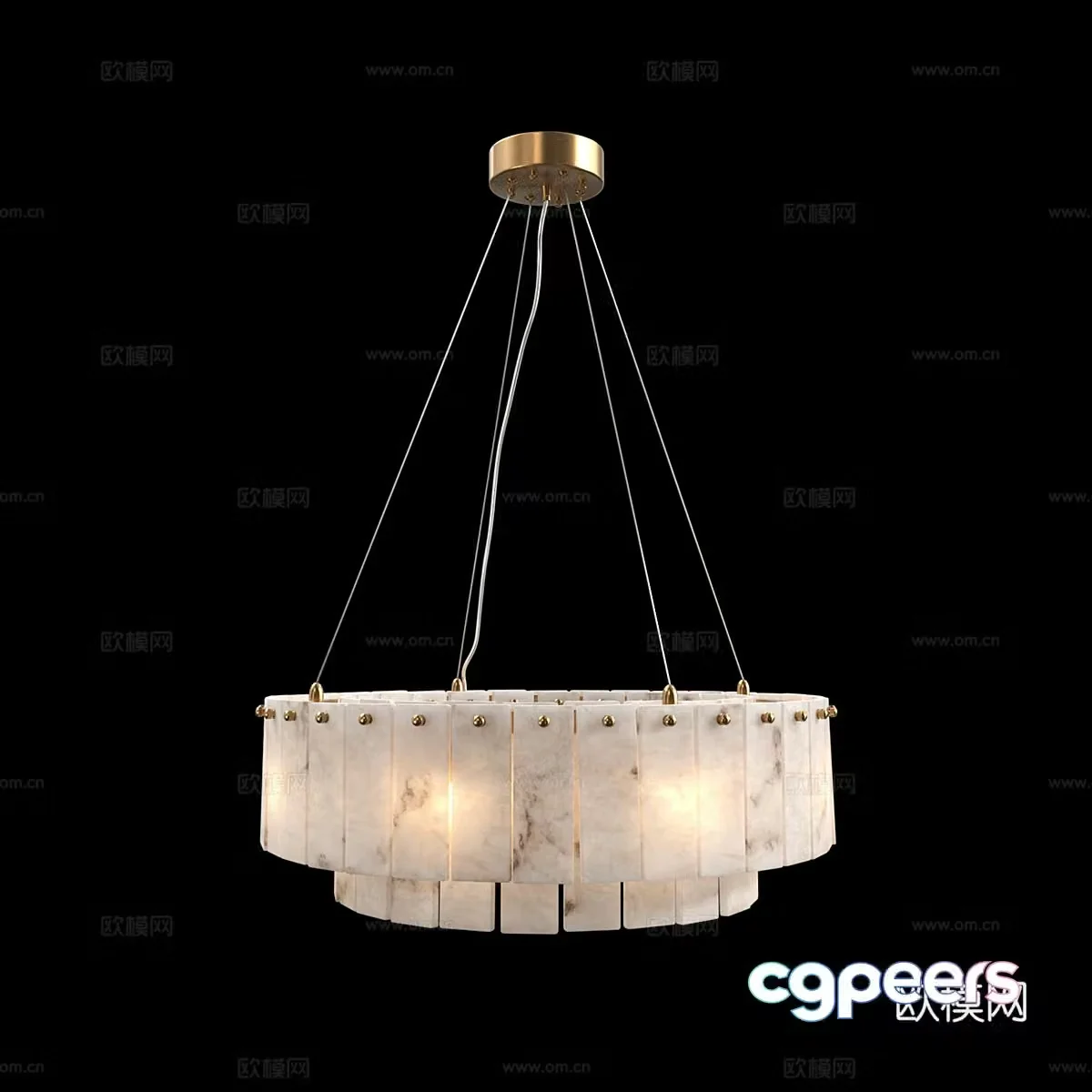 Modern simple light luxury chandeliers chandeliers simple chandeliers living room chandeliers decorative chandeliers 3D model