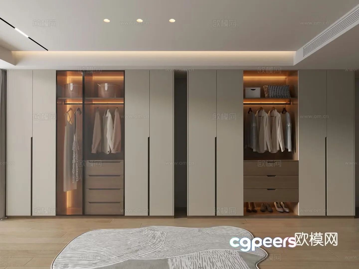 Modern cloakroom 3d model
