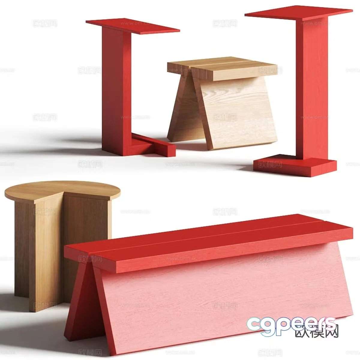 Fogia coffee table corner table 3d model