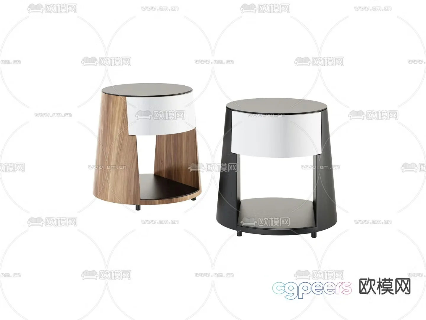Modern bedside table 3d model