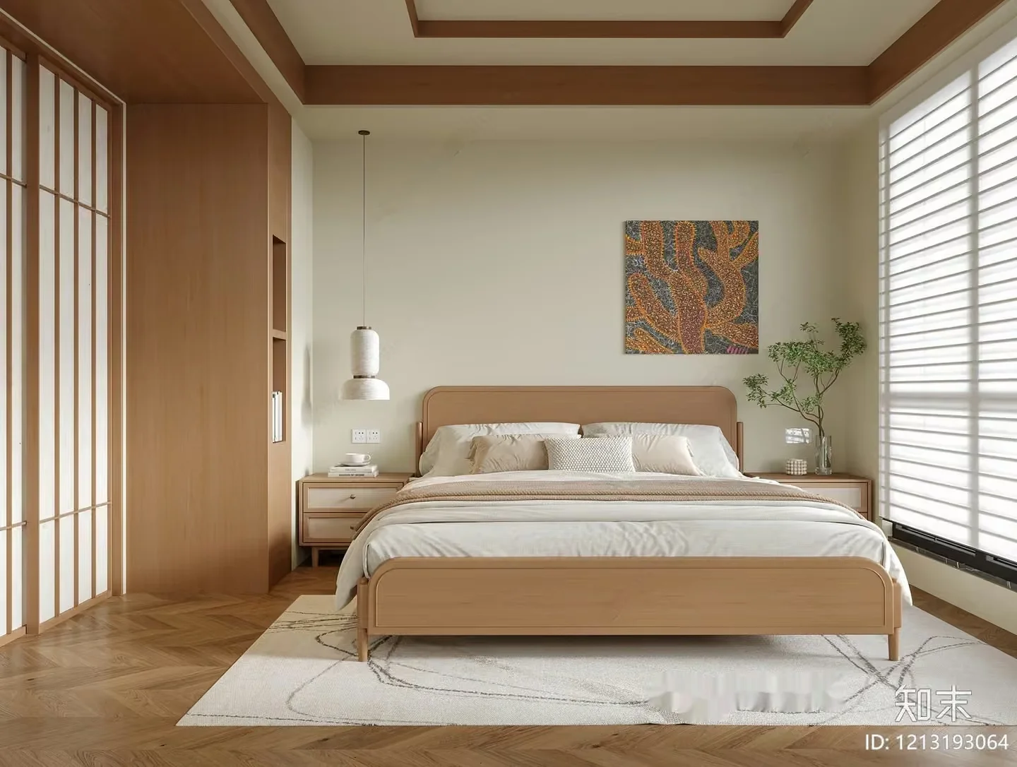 Cozy Bedroom 3D Model – 10422 – VRAY Render