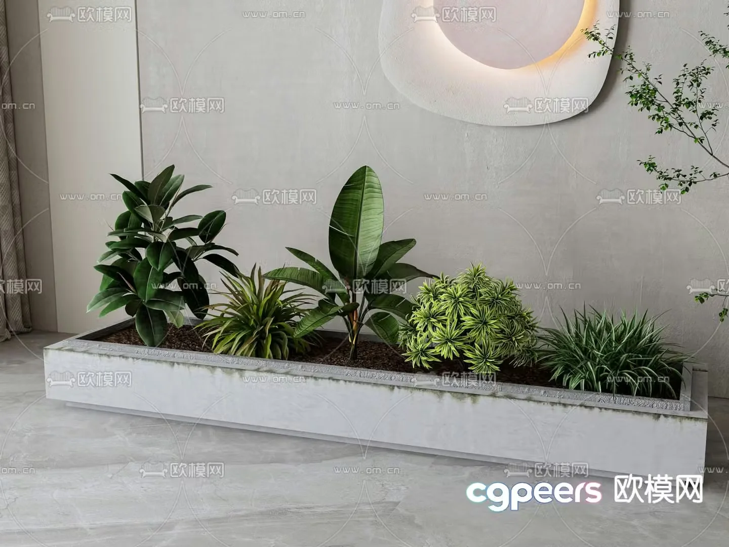 Flower box flower pond flower bed 3d model