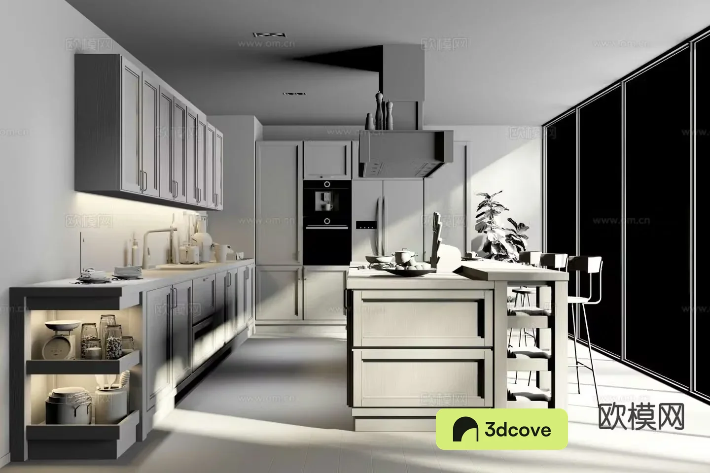 American kitchen island kitchen