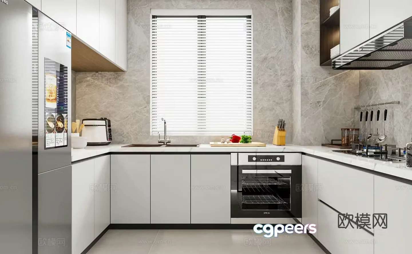Modern kitchen 3d model