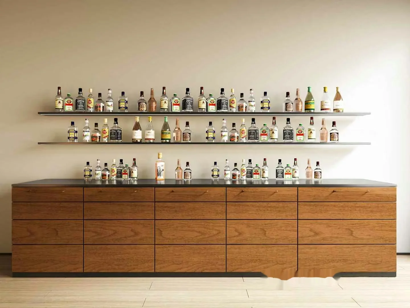 Wooden Bar Storage 3D Model – 6651 – CORONA Render