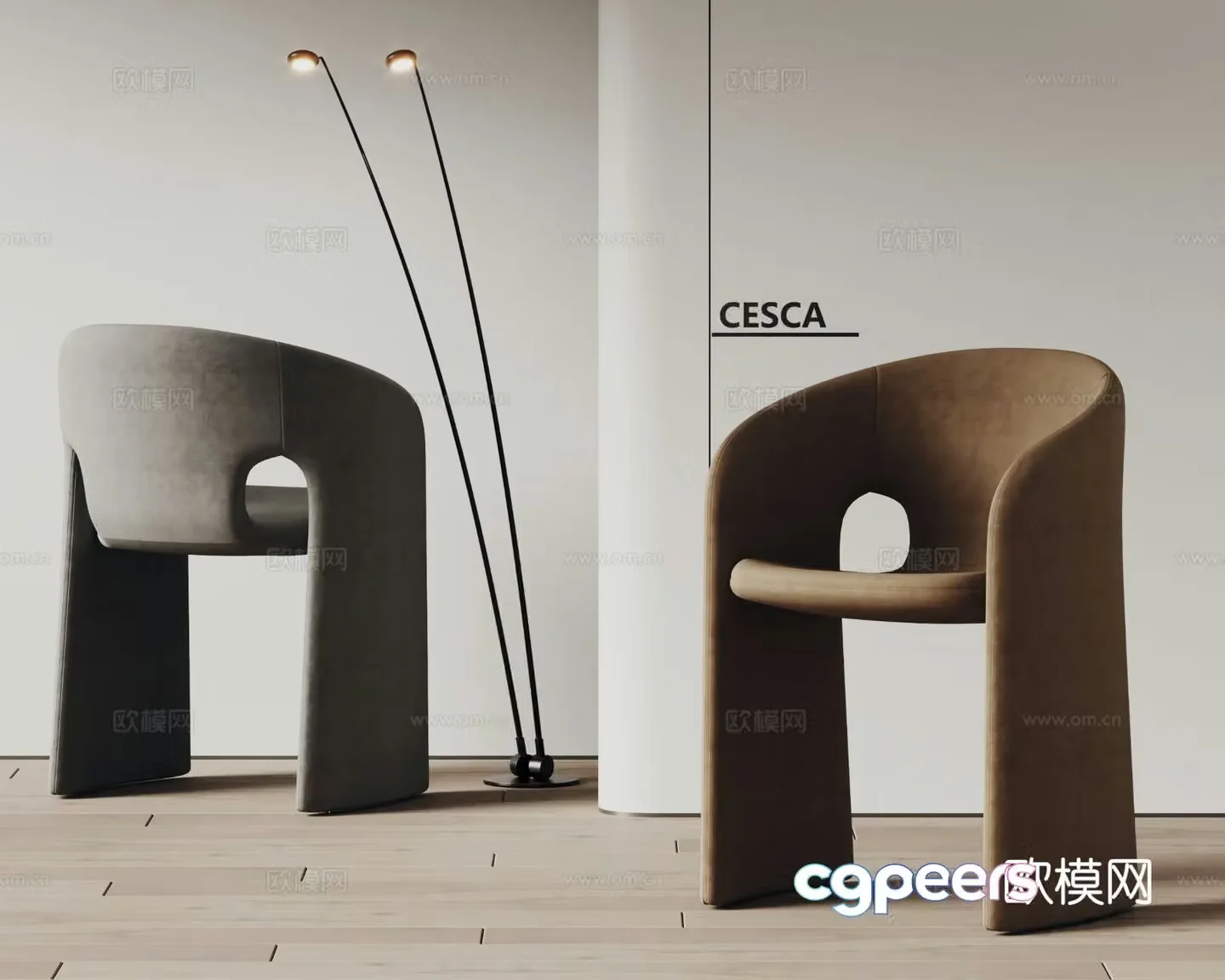 Cesca modern dining chair chair 3d model