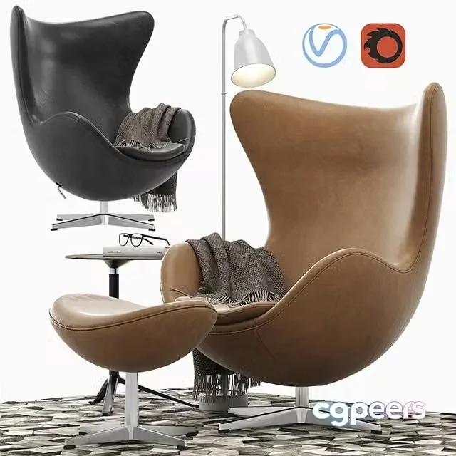 3ds Max Free – Egg lounge chair