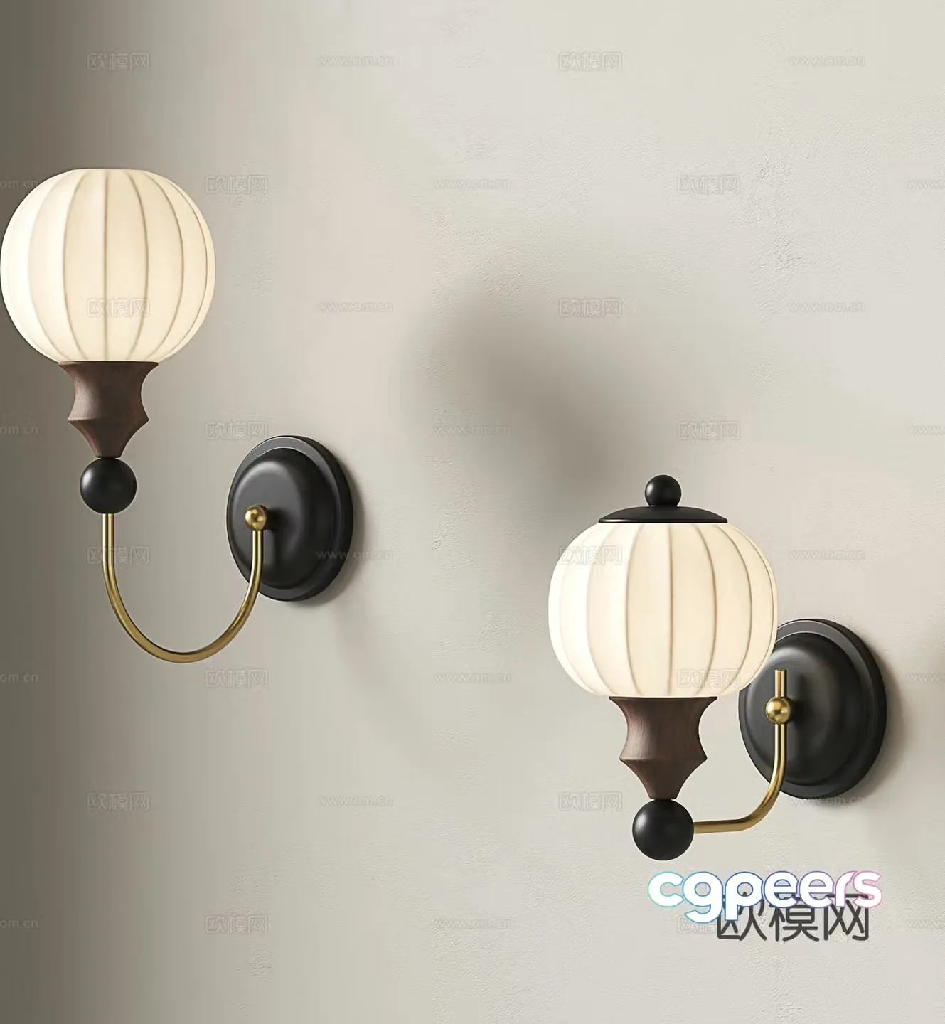 Medieval wall lamp retro wall lamp 3d model