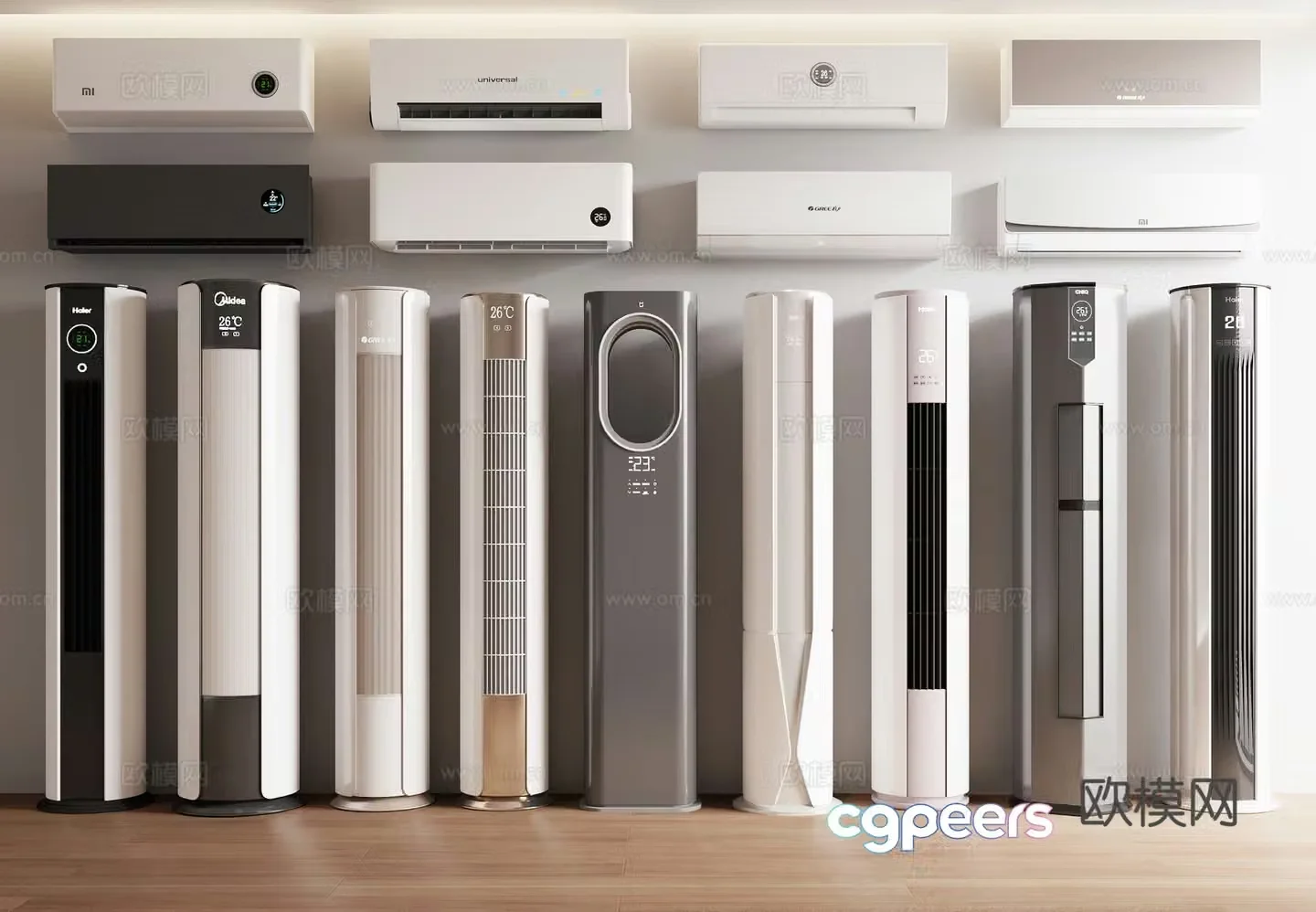 Air conditioner wall-mounted air conditioner vertical air conditioner 3D model