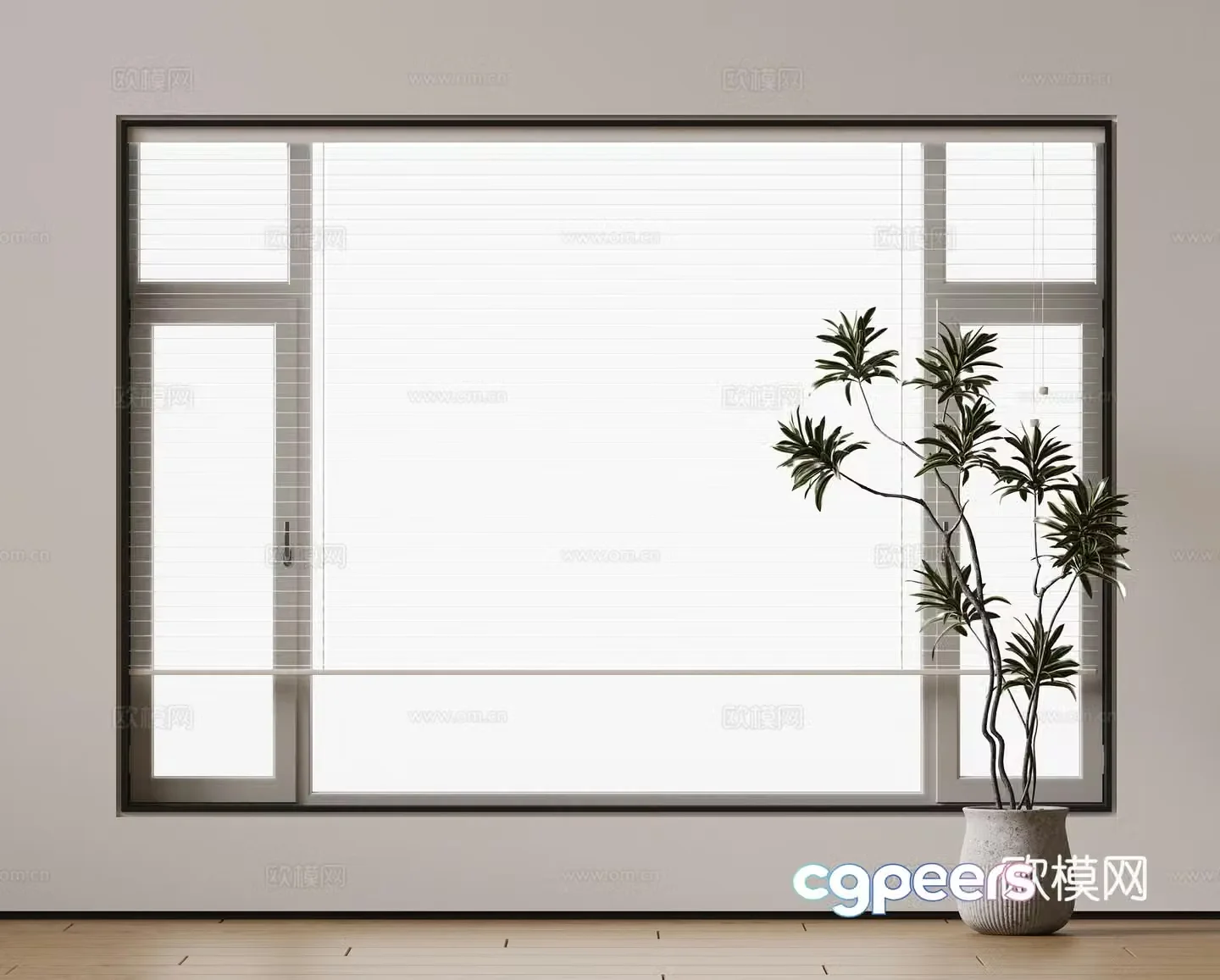 Modern Venetian blinds Roman curtains Dream curtains Curtains Honeycomb Curtains Shangri-La curtains 3D model