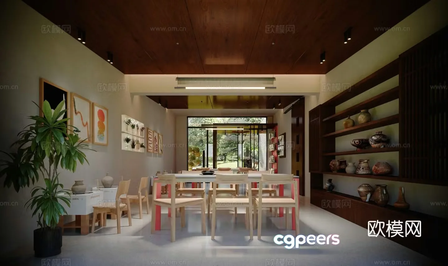 3D model of wabiji wind kindergarten craft room