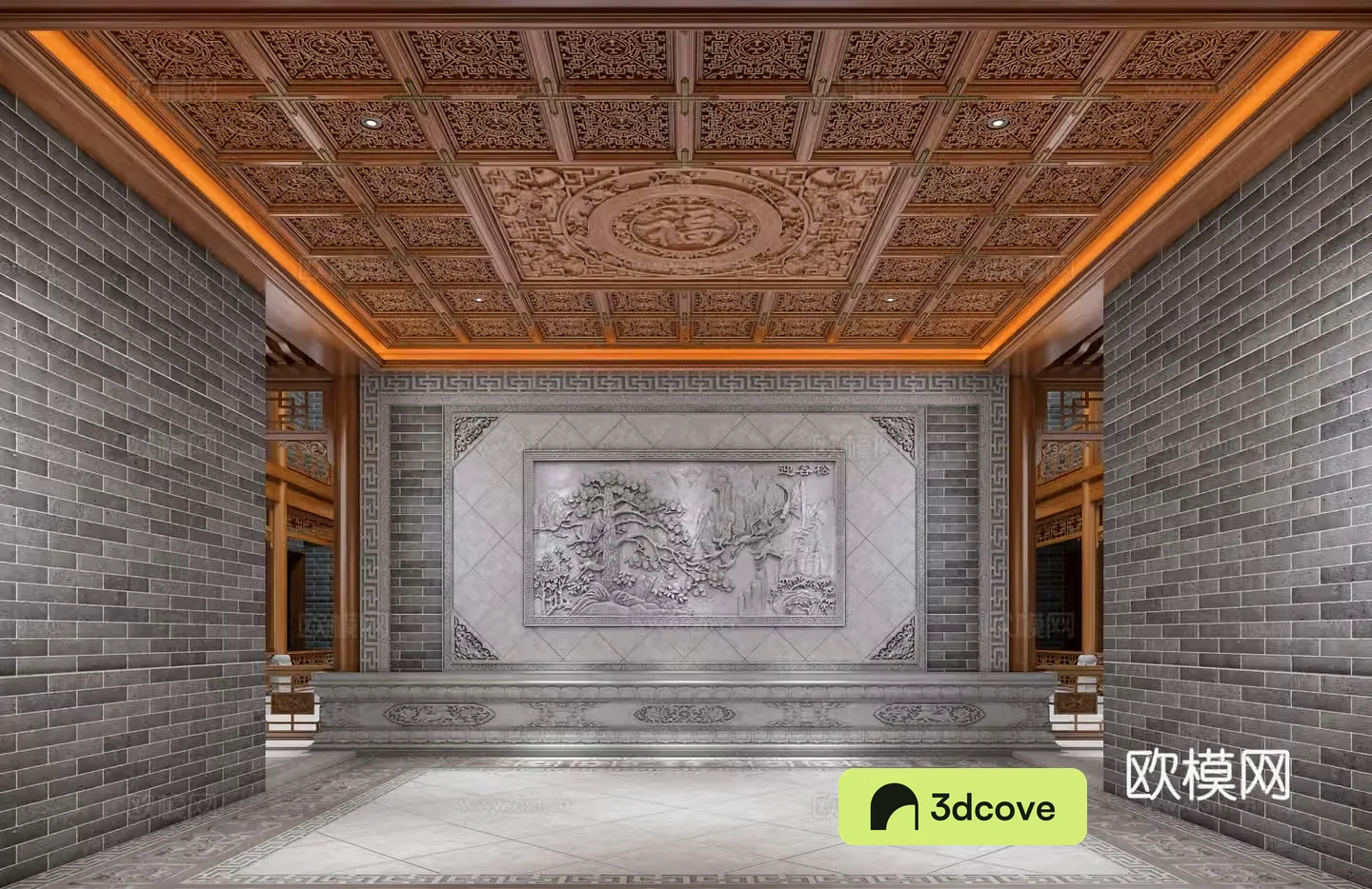Classical courtyard hall