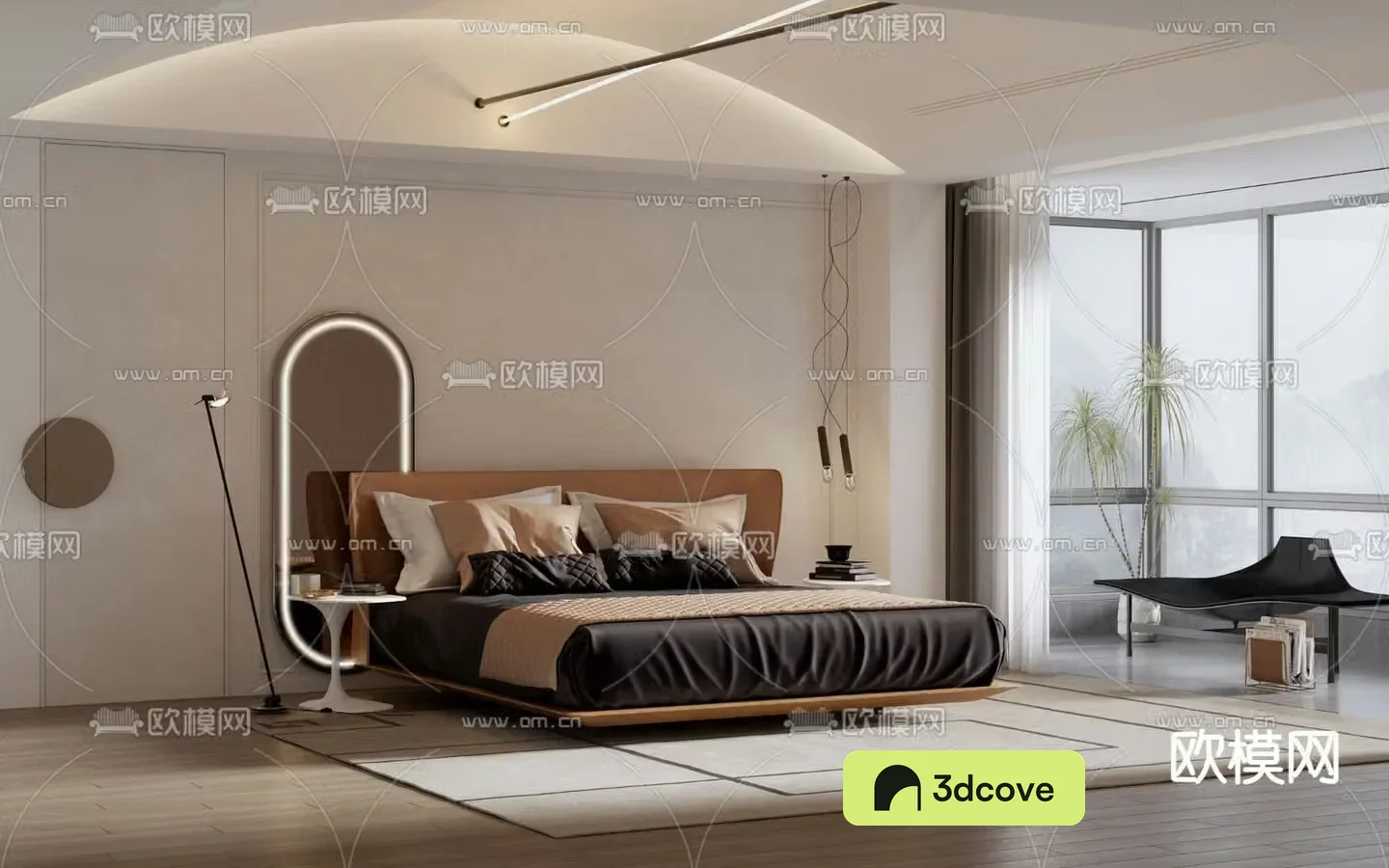 B&B Italia high back double bed