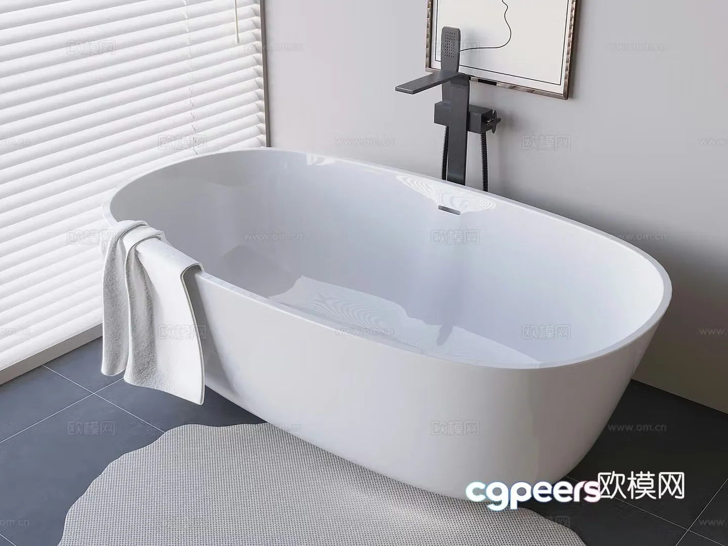 Independent bathtub bathtub 3D model