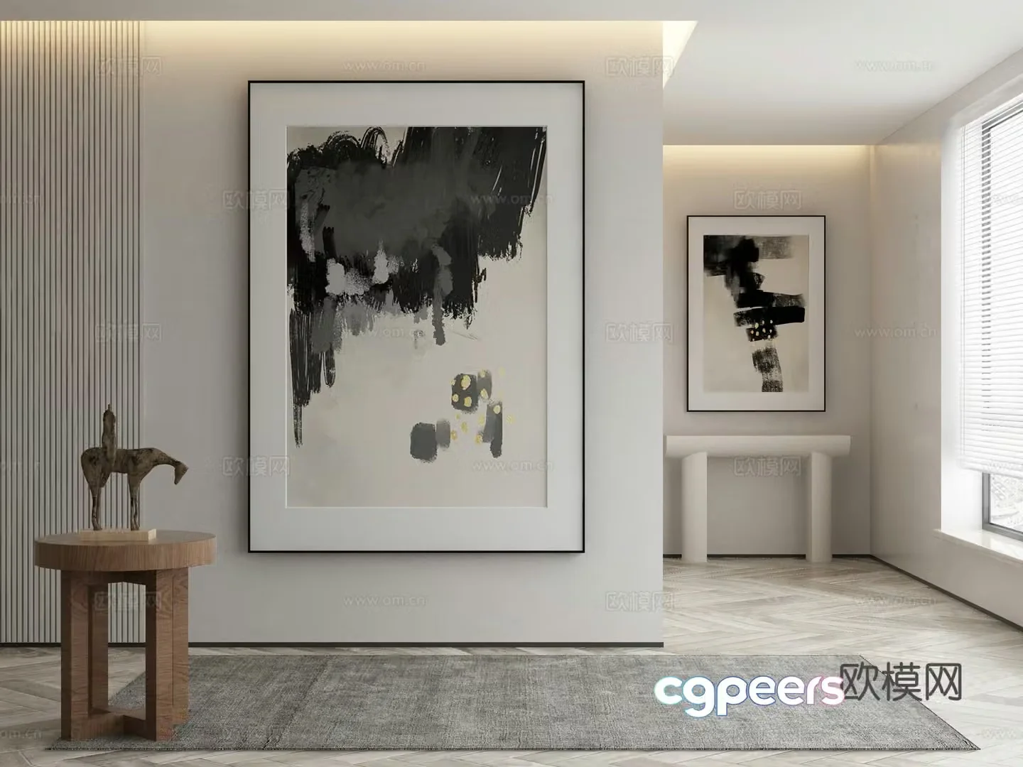 Wasabi hanging painting oil painting 3d model