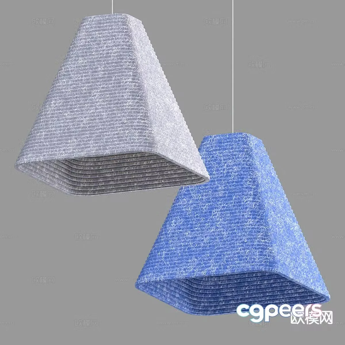 Simple chandelier geometric chandelier 3d model
