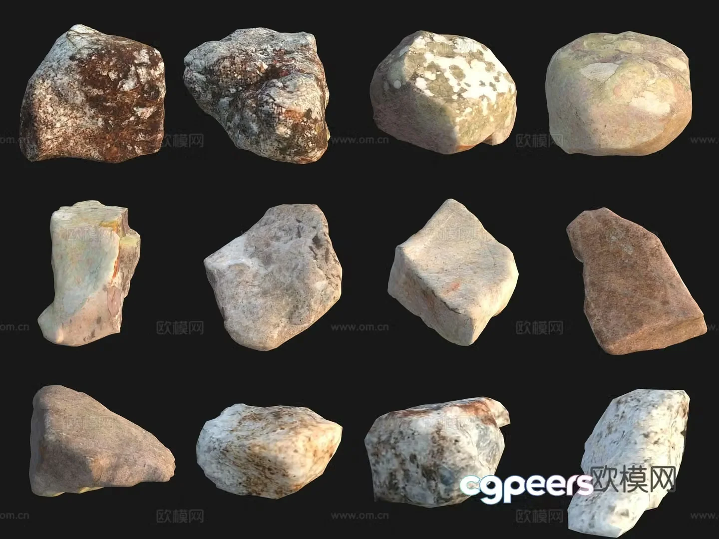 Rock big stone 3d model