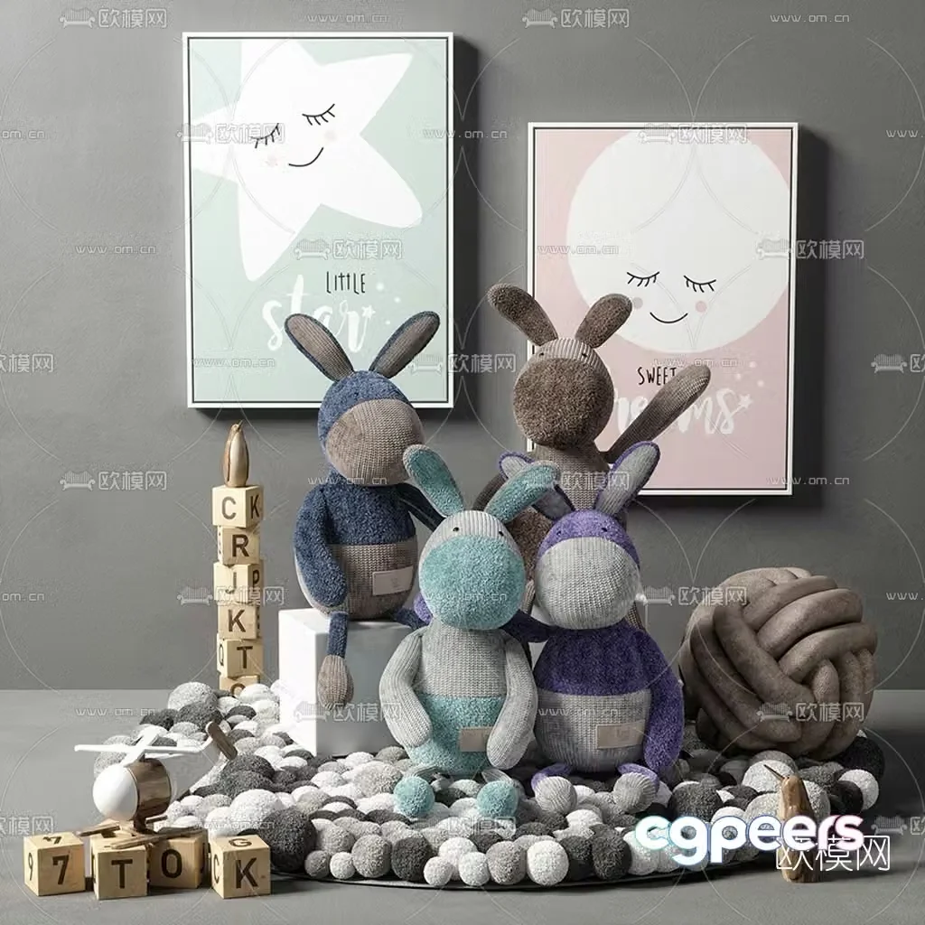 Nordic children’s puppet 3d model
