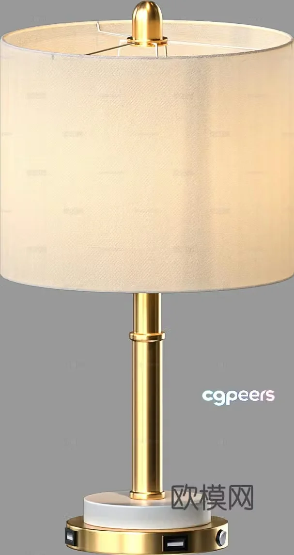 Light luxury table lamp 3D model