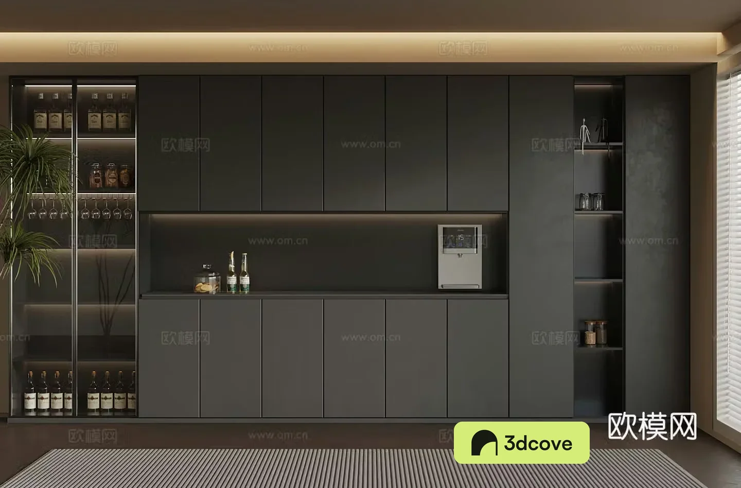 Modern wine cabinet jewelry ornaments