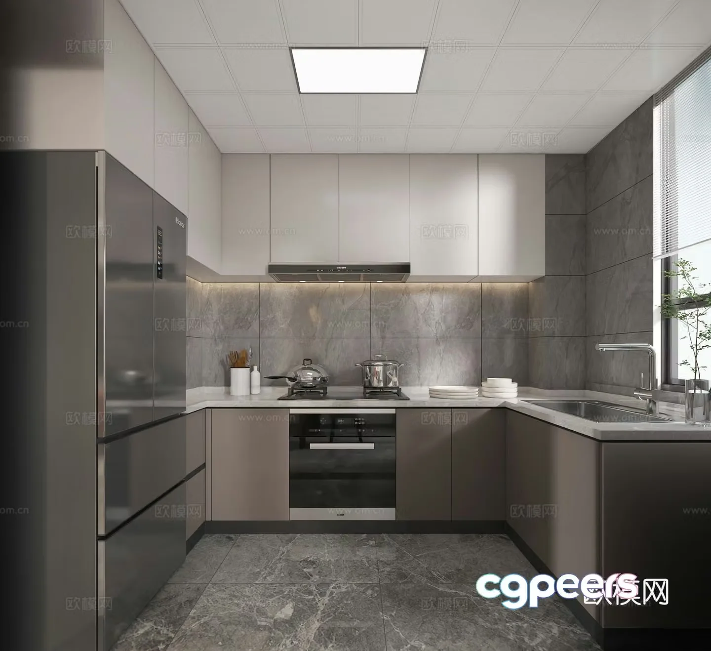 Modern kitchen 3d model