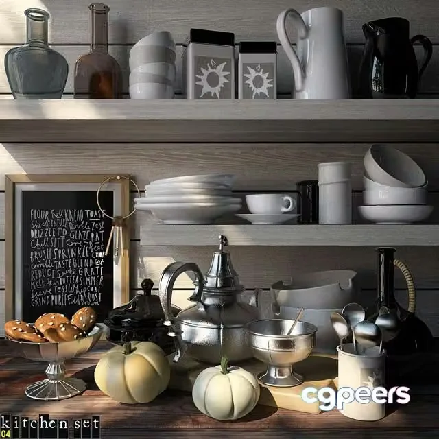 3ds Max Free – Kitchen Set – 04