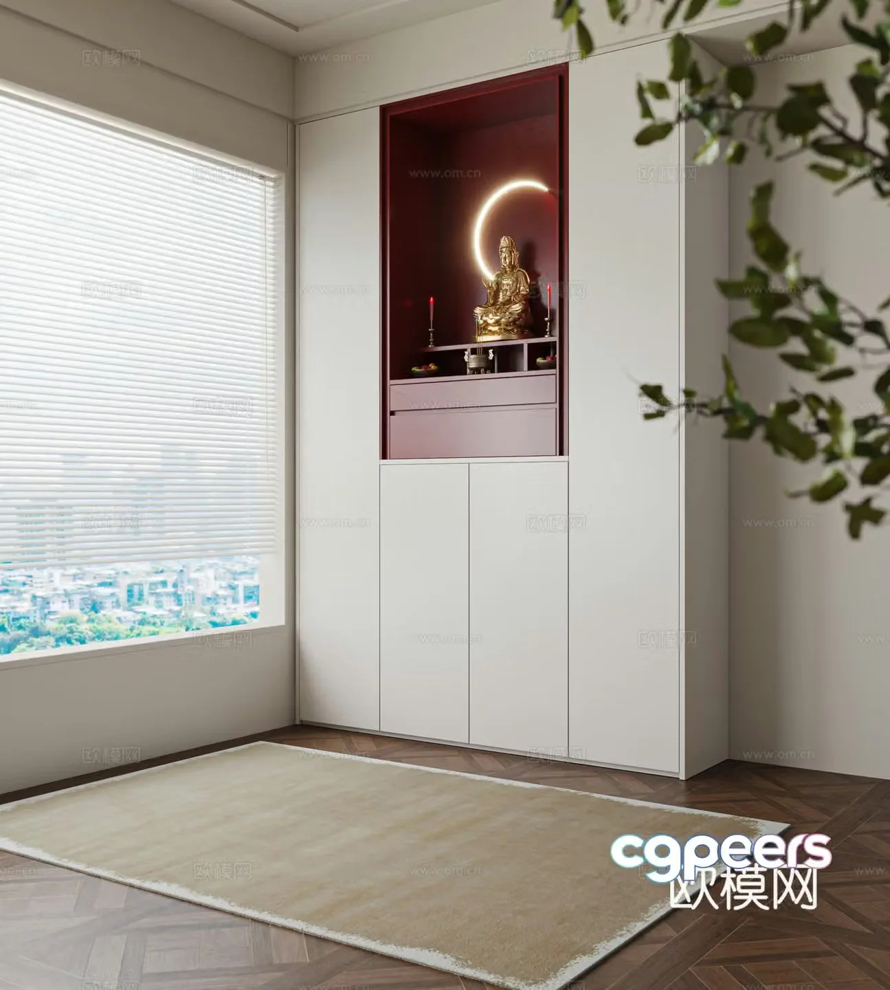 Buddha niche cabinet Buddha niche 3D model