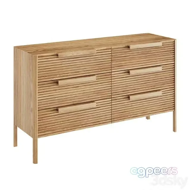 3ds Max Free – Linen chest of drawers Riffle