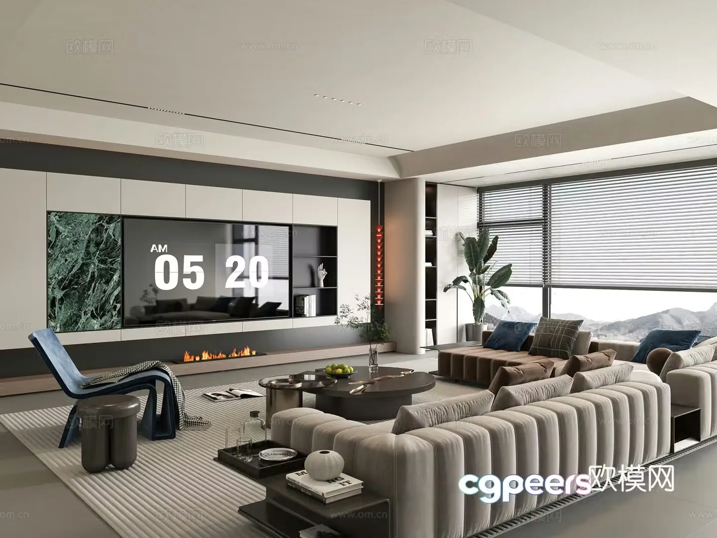 Modern living room 3d model