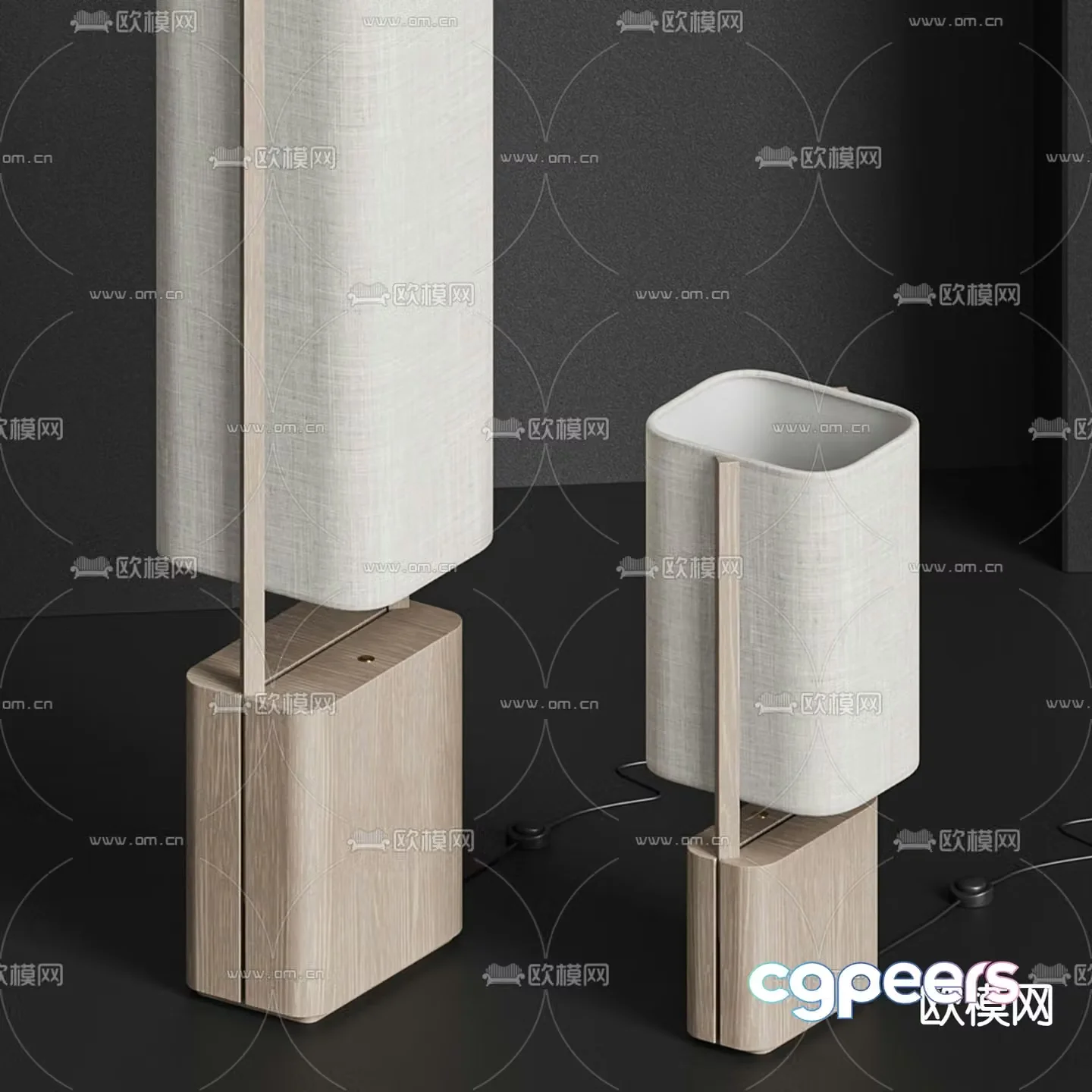 Wabi-sabi floor lamp 3d model
